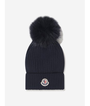 Moncler Enfant Girls Wool Knitted Pom Pom Hat 2024