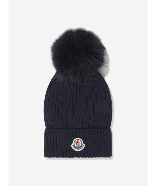 Moncler Enfant Girls Wool Knitted Pom Pom Hat 2024