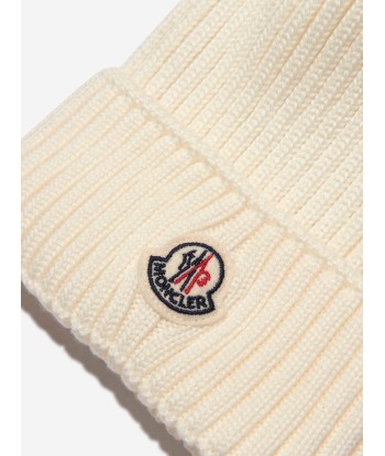 Moncler Enfant Girls Wool Knitted Pom Pom Hat livraison et retour toujours gratuits