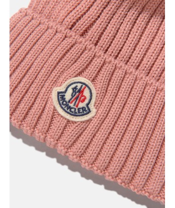 Moncler Enfant Girls Wool Knitted Pom Pom Hat pour bénéficier 