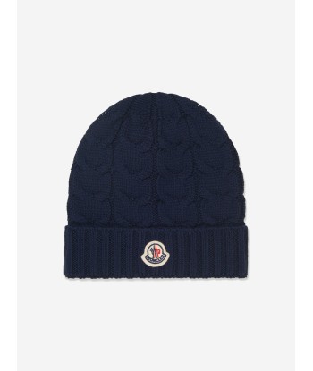 Moncler Enfant Boys Wool Knitted Logo Hat commande en ligne