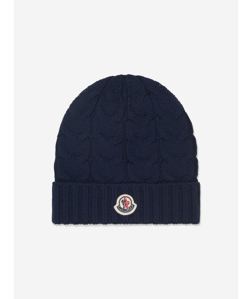 Moncler Enfant Boys Wool Knitted Logo Hat commande en ligne