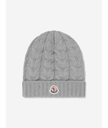 Moncler Enfant Boys Wool Knitted Logo Hat 50% de réduction en Octobre 2024