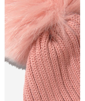 Moncler Enfant Girls Wool Knitted Pom Pom Hat pour bénéficier 