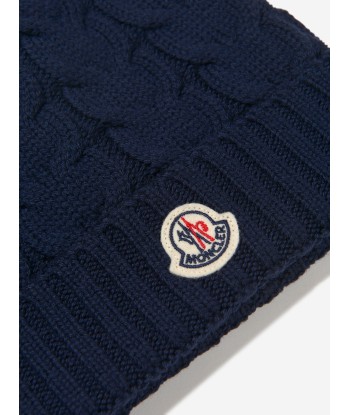 Moncler Enfant Boys Wool Knitted Logo Hat commande en ligne