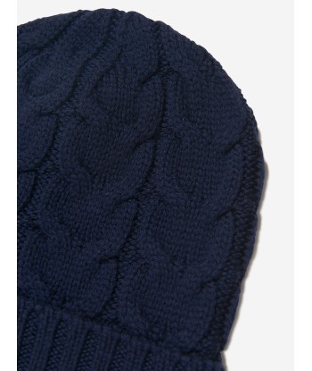 Moncler Enfant Boys Wool Knitted Logo Hat commande en ligne