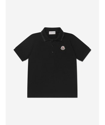 Moncler Enfant Boys Tipped Collar Logo Polo Shirt des créatures d'habitude