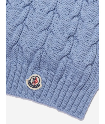 Moncler Enfant Boys Wool Knitted Logo Scarf rembourrage situé sous