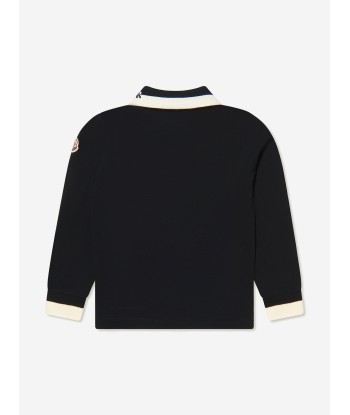 Moncler Enfant Boys Long Sleeve Logo Polo Shirt Les magasins à Paris et en Île-de-France