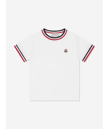 Moncler Enfant Boys Striped Detail Logo T-Shirt En savoir plus