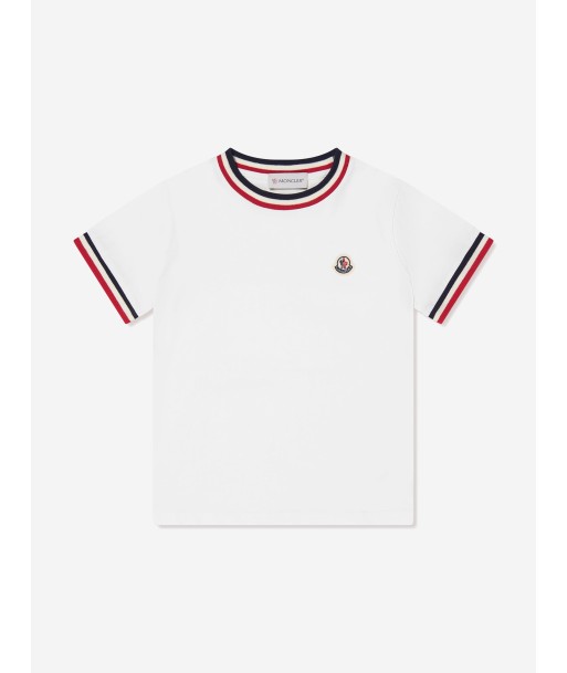 Moncler Enfant Boys Striped Detail Logo T-Shirt En savoir plus