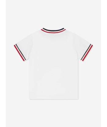 Moncler Enfant Boys Striped Detail Logo T-Shirt En savoir plus