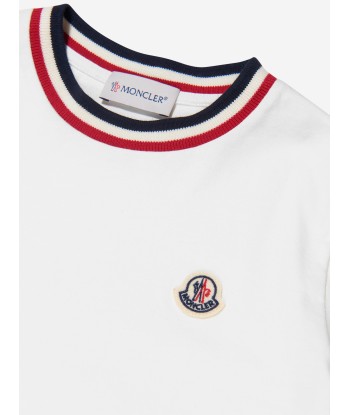 Moncler Enfant Boys Striped Detail Logo T-Shirt En savoir plus