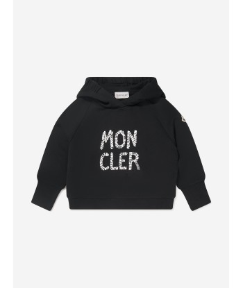 Moncler Enfant Girls Logo Print Overhead Hoodie Toutes les collections ici