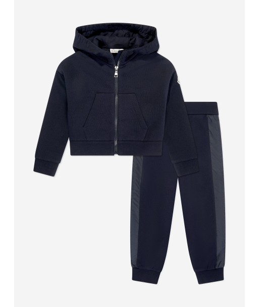 Moncler Enfant Girls Logo Tracksuit in Navy pour bénéficier 