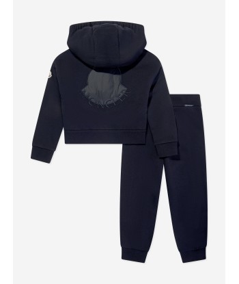 Moncler Enfant Girls Logo Tracksuit in Navy pour bénéficier 