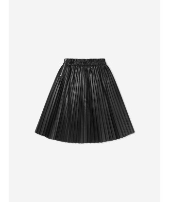 MM6 Maison Margiela Girls Faux Leather Pleated Skirt Jusqu'à 80% De Réduction