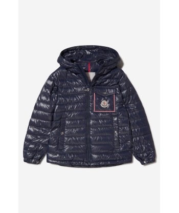 Moncler Enfant Boys Down Padded Logo Pocket Parvon Jacket rembourrage situé sous