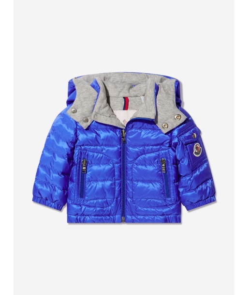 Moncler Enfant Baby Boys Down Padded Lauros Jacket in Blue Voir les baskets