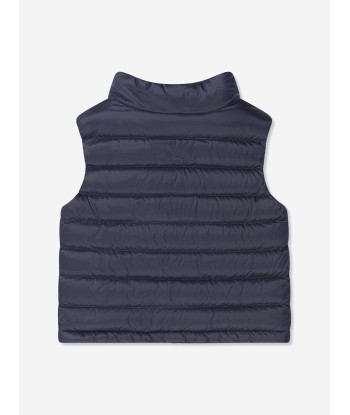 Moncler Enfant Baby Down Padded Vard Gilet in Navy meilleur choix