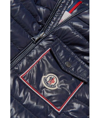 Moncler Enfant Boys Down Padded Logo Pocket Parvon Jacket rembourrage situé sous