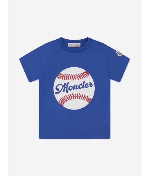 Moncler Enfant Baby Boys Baseball T-Shirt in Blue Voir les baskets