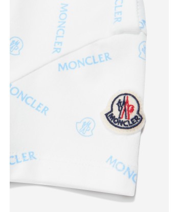 Moncler Enfant Baby Logo T-Shirt in White la colonne vertébrale