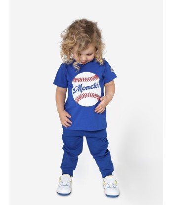 Moncler Enfant Baby Boys Baseball T-Shirt in Blue Voir les baskets