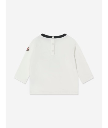 Moncler Enfant Baby Boys Long Sleeve Logo T-Shirt in White les ligaments