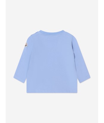 Moncler Enfant Baby Long Sleeve Logo T-Shirt in Blue les ligaments