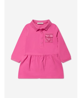 Moncler Enfant Baby Girls Long Sleeve Pocket Dress in Pink pas cheres