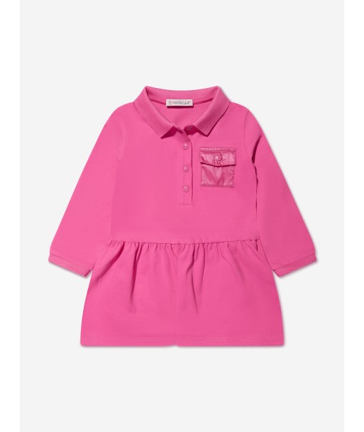 Moncler Enfant Baby Girls Long Sleeve Pocket Dress in Pink pas cheres