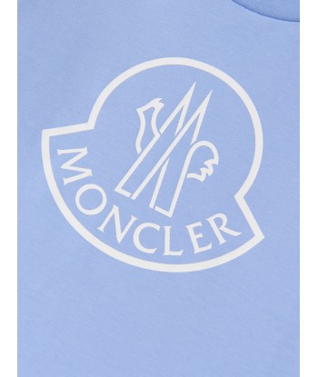 Moncler Enfant Baby Long Sleeve Logo T-Shirt in Blue les ligaments