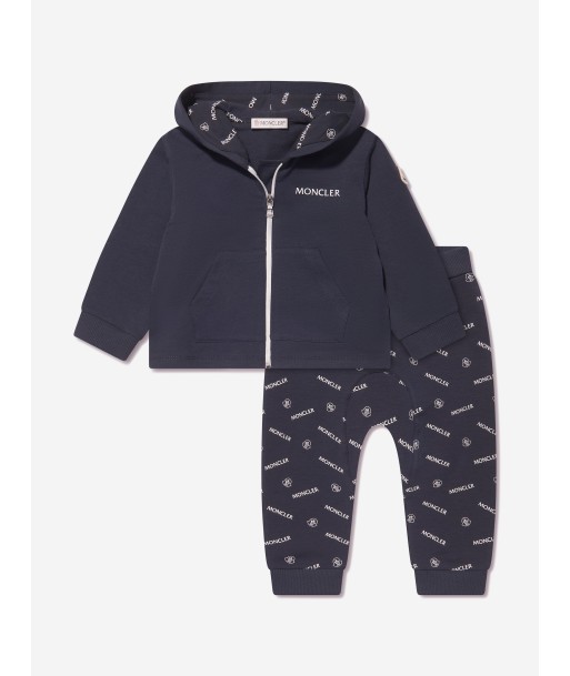 Moncler Enfant Baby Logo Tracksuit in Navy acheter en ligne