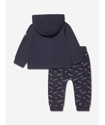 Moncler Enfant Baby Logo Tracksuit in Navy acheter en ligne