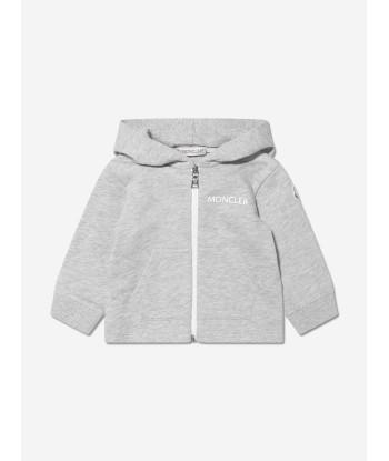 Moncler Enfant Baby Logo Tracksuit in Grey commande en ligne