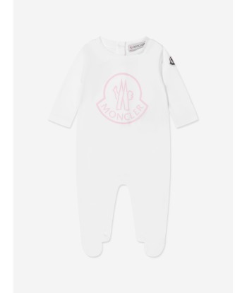 Moncler Enfant Baby Boys Logo Babygrow And Bib Set in Grey chez Cornerstreet bien 