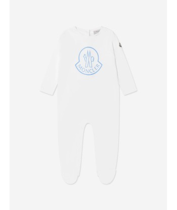 Moncler Enfant Baby Boys Logo Babygrow And Bib Set in Grey Amélioration de cerveau avec