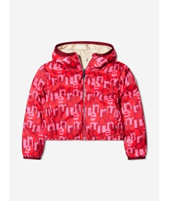 Moncler Enfant Girls Down Padded Aillis Jacket in Red Venez découvrir notre 