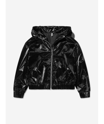 Moncler Enfant Girls Brienne Jacket in Black meilleur choix