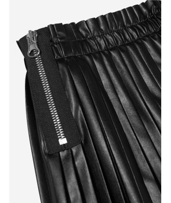 MM6 Maison Margiela Girls Faux Leather Pleated Skirt Jusqu'à 80% De Réduction