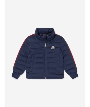 Moncler Enfant Boys Down Padded Cardo Jacket in Navy meilleur choix