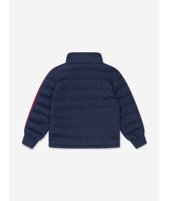 Moncler Enfant Boys Down Padded Cardo Jacket in Navy meilleur choix