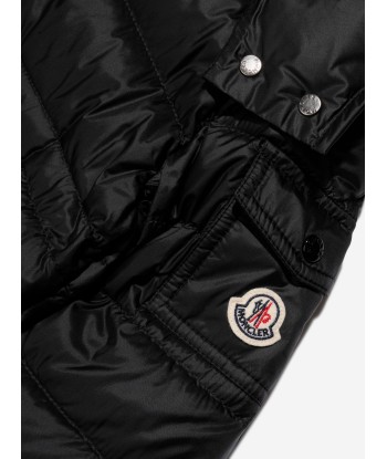 Moncler Enfant Girls Down Padded Dalles Jacket in Black du meilleur 