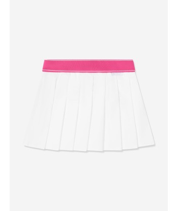 Moncler Enfant Girls Pleated Skirt in White pas cheres