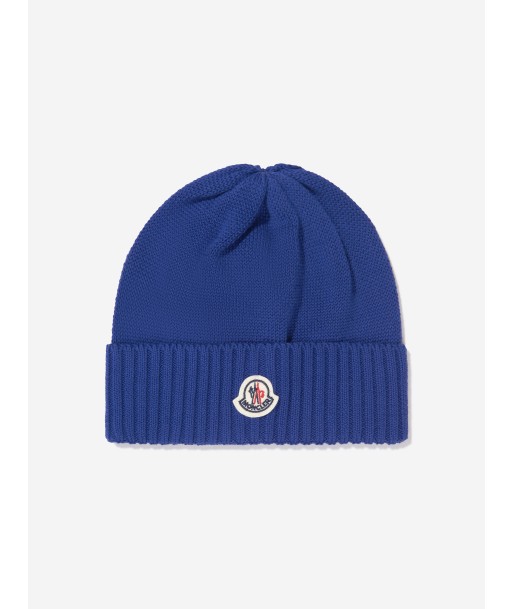 Moncler Enfant Boys Beanie Hat in Blue JUSQU'A -70%! 