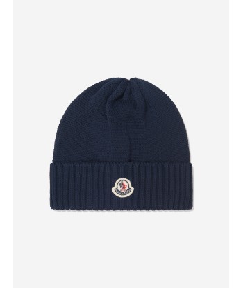 Moncler Enfant Boys Beanie Hat in Navy de technologie