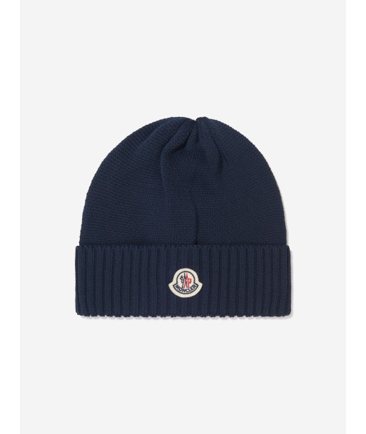 Moncler Enfant Boys Beanie Hat in Navy de technologie