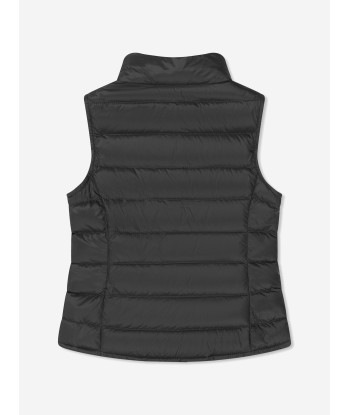 Moncler Enfant Girls Down Padded Liane Gilet in Black de pas cher