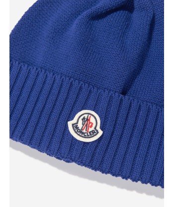 Moncler Enfant Boys Beanie Hat in Blue JUSQU'A -70%! 